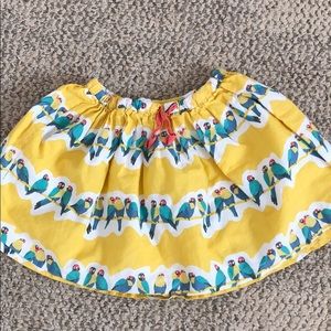 ADORABLE Mini-boden parrot skirt